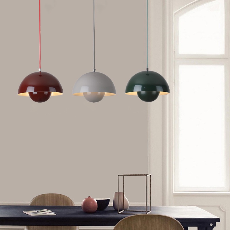 【熱銷熱銷】丹麥設計師花苞吊燈北歐簡約馬卡龍客廳餐廳吧檯檯燈床頭臥室壁燈