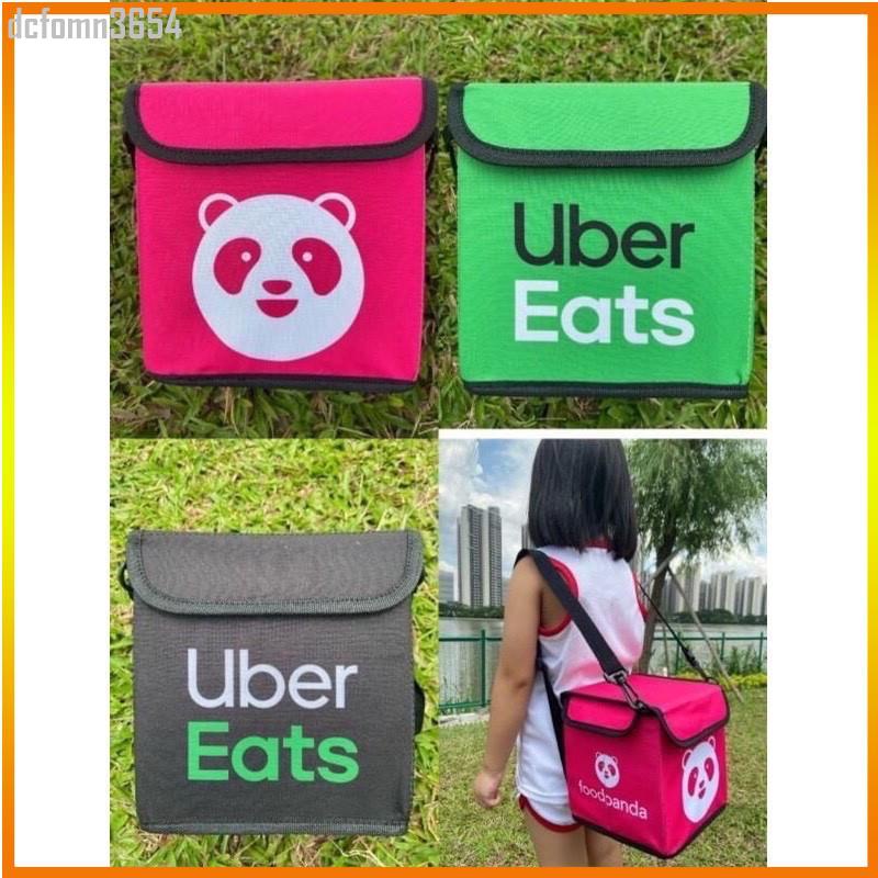 【京造】創意帆布背包foodpanda Uber Eats迷你外買箱子小背包熊貓外送員箱