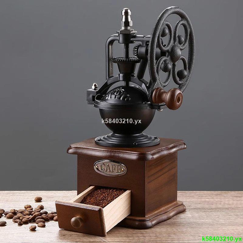#供不應求#摩天輪磨豆機復古風老式咖啡機家用手搖磨豆機手動咖啡豆研磨器