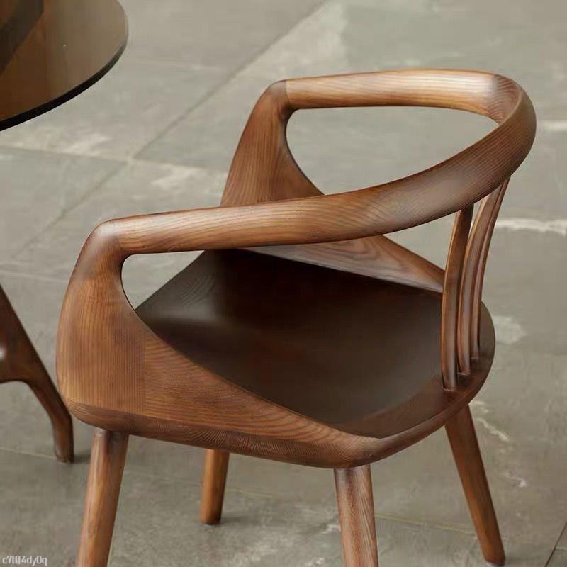 免運 工廠直銷 全實木椅子茶椅 北歐設計師餐椅現代簡約靠背椅 家用書房椅子休閑椅