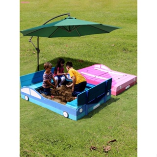 沙坑沙池~✼∋☎大型戶外兒童沙池實木寶寶玩沙坑家用幼兒園挖沙圍欄決明子沙玩具