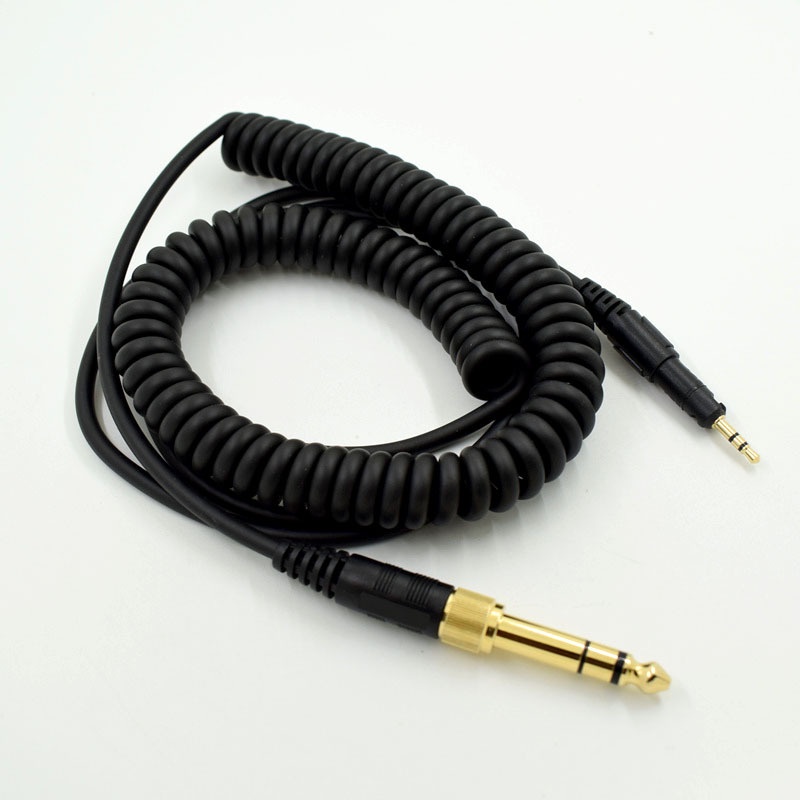 Audio-technica ATH M50X M40X 彈簧耳機線黑色替換 2.5 毫米接口音頻線