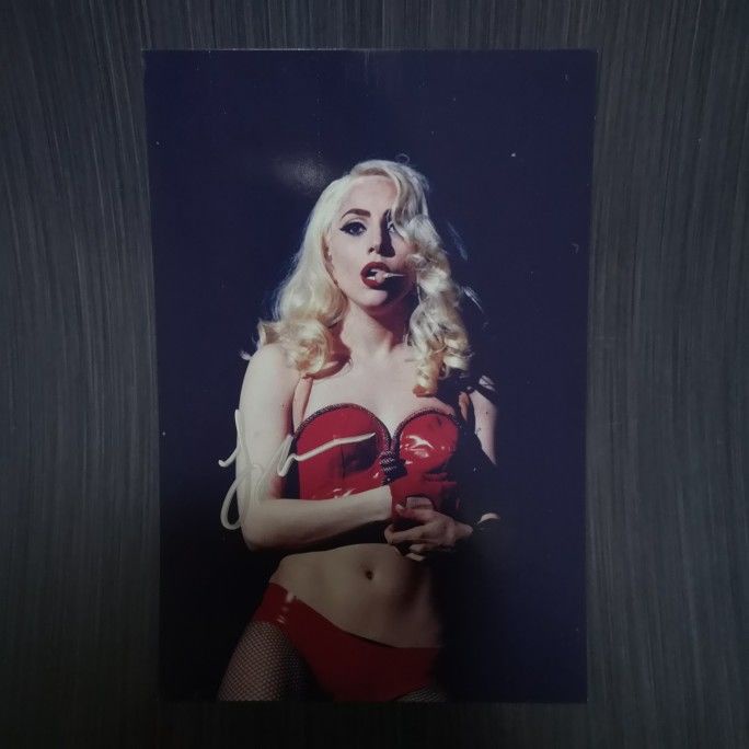 簽名 Lady Gaga 嘎嘎 歐美明星親筆簽名宣傳照同款周邊明信片