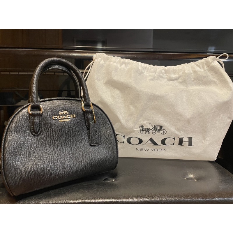 [COACH] 100%正品 附發票證明/側背包/女包/mdm crn zip im/black