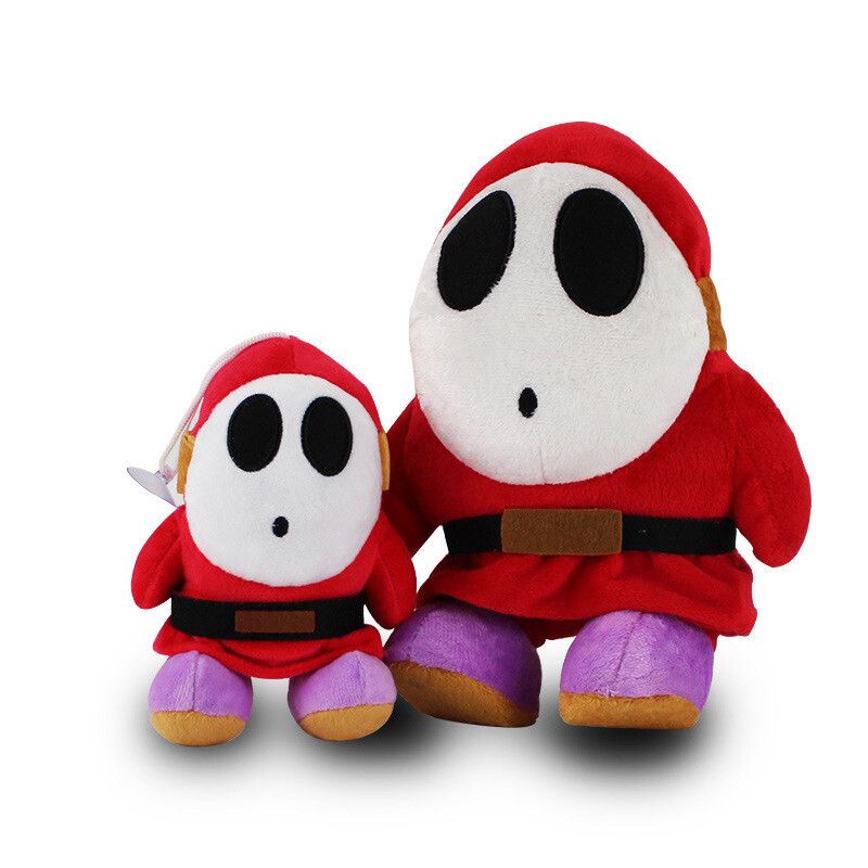 Super Mario超級瑪麗馬里奧周邊玩具面具人害羞小子毛絨公仔玩偶