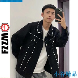 ✨小谷精品✨最新熱銷鉚釘牛仔外套男春秋季潮牌痞帥網紅同款精神小夥夾克男秋裝上衣服