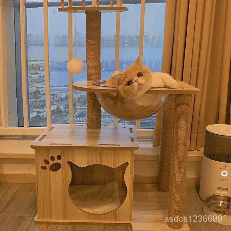 現貨/免運/太空艙貓爬架木質貓窩貓咪爬架貓別墅玩具大型一體寵物用品