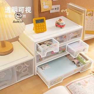 🥇72H發貨🥇桌面收納盒抽屜式透明ins化妝盒學生宿舍文具整理神器辦公置物架