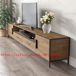新品 代客組裝 低價定製實木電視櫃簡約現代家用客廳抽屜儲物櫃小戶型原木傢俱靠墻落地櫃