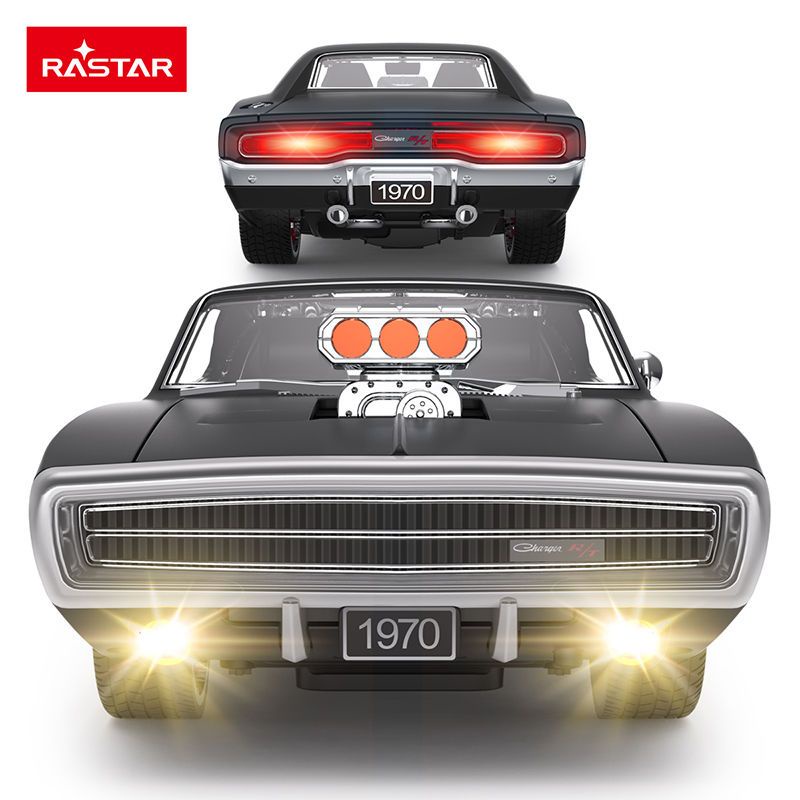 #德丽思#RASTAR道奇復古遙控玩具車正版1:16引擎版美式復肌肉車男孩