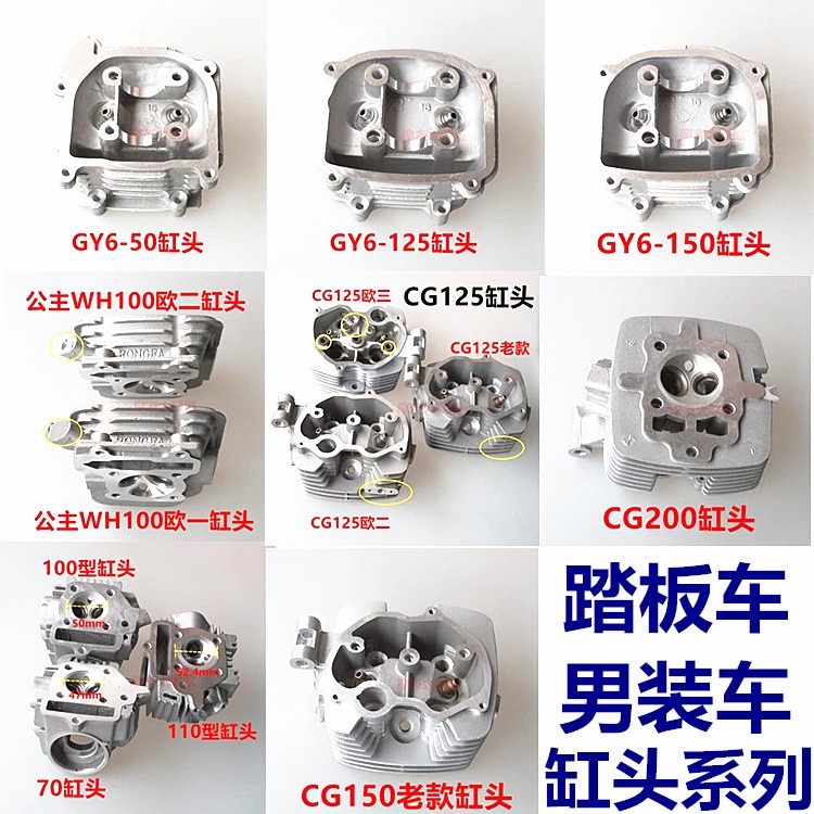 萬勝 機車發動機缸頭 氣缸頭 豪邁GY6-125-WH100 CG125-150系列缸頭