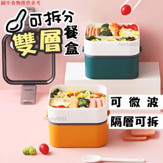 🎉免運🎇保溫密封飯盒 便攜雙層 微波爐加熱 學生上班族 保鮮盒 便當盒