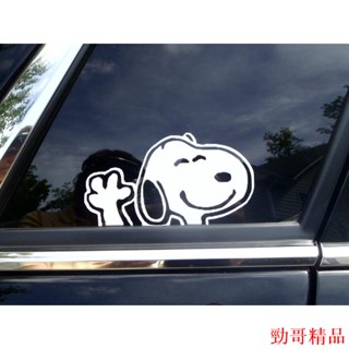優選新品🏆史努比玻璃貼紙 卡通史努比汽車貼紙 Snoopy車貼 WavingHi汽車貼紙後尾貼車窗貼