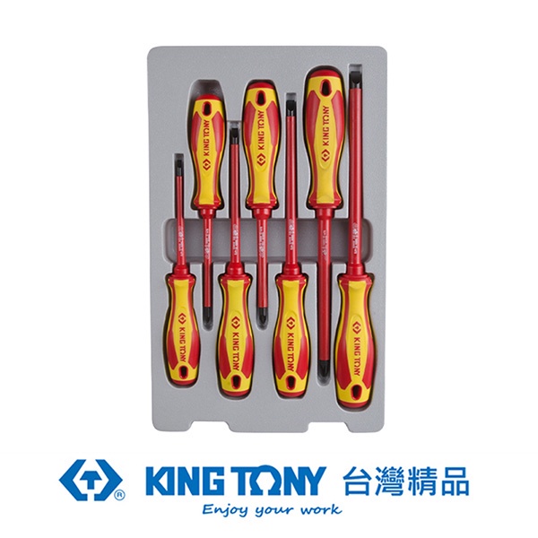 KING TONY 專業級工具 7件式 耐電壓起子組 KT30607MR