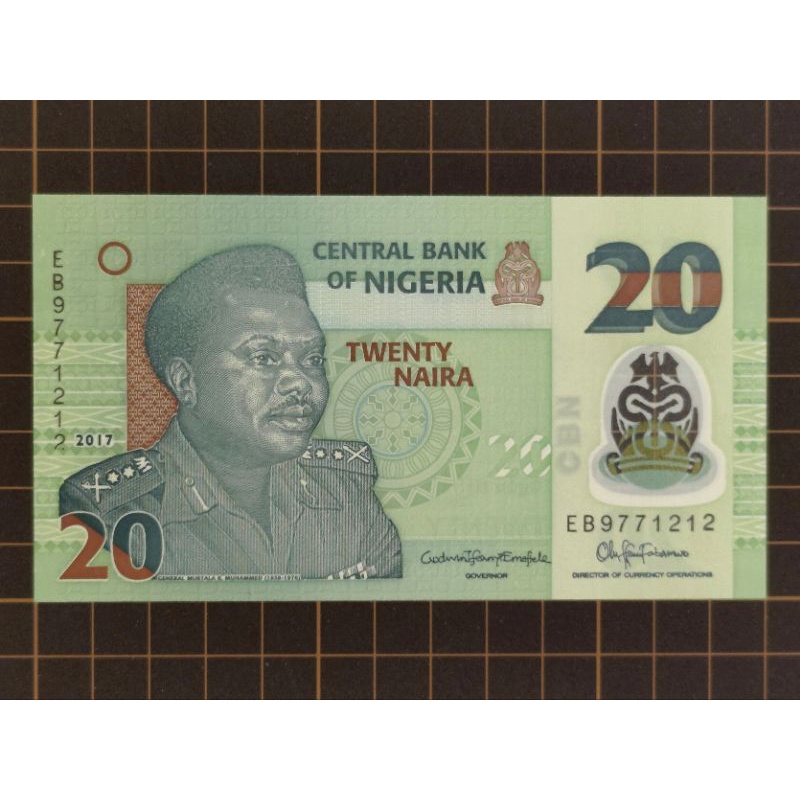 【新竹黃生生】奈及利亞 塑膠鈔 20 奈拉《品相 UNC》