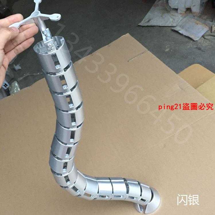 熱銷#辦公電腦桌配件桌底集線管電線收納塑料蛇形管會議桌穿線藏線軟管
