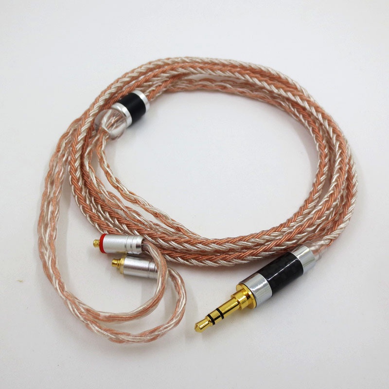 ❤✺✉16芯銅銀混編MMCX接口發燒耳機升級線材SE535 N3AP通用