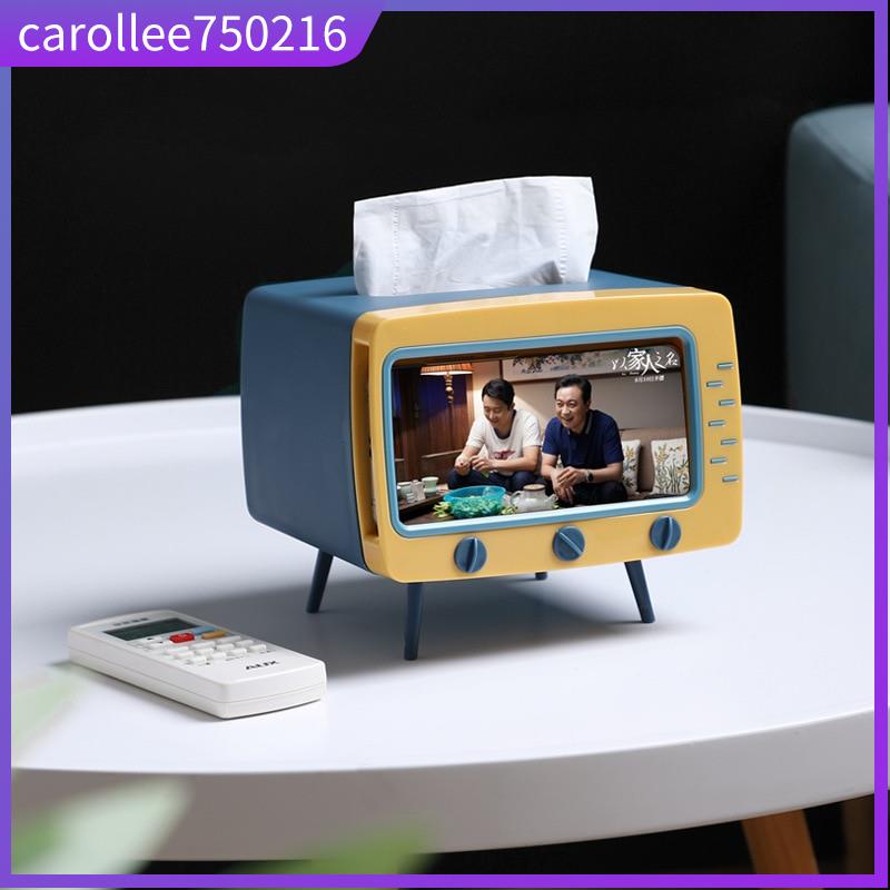 New TV Tissue Box Desktop Paper Holder Dispenser Storage Nap