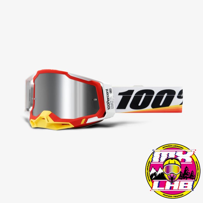 𝕸滑胎實驗室𝖃 100%® Racecraft 2 Arsham Red 護目鏡 電鍍亮銀 電鍍片 防霧 防刮 越野
