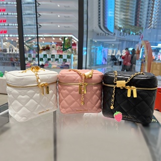 CHARLES＆KEITH新加坡代購小CK包包CK2-80271114女包絎縫菱格拉鏈斜挎小盒子包珠寶包側背包官網購買