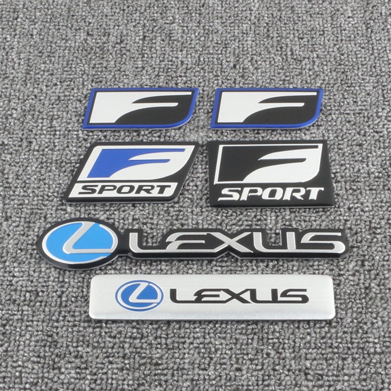 花蓮出貨㊣適用於lexus凌志LOGO 改裝運動F-SPORT車貼 金屬車標尾標側標 藍色裝飾銘牌標誌 車身划痕遮擋貼標