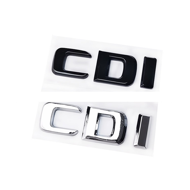 ㊣CGI CDI字母車標 賓士C E S ML CLS 級後標誌側標 亮黑色銀色 3D立體平面字母車貼 汽車裝飾