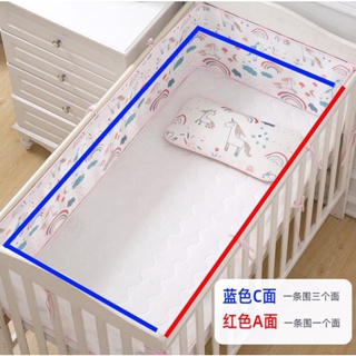 床圍 床圍 嬰兒床床圍寶寶床品套件夏季防撞透氣網佈網狀軟包擋佈床幃可