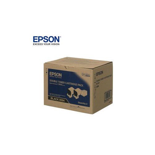 EPSON C13S050594 黑色雙包裝碳粉匣S050594 雷射印表機 CX37DNF/AL-C3900D/DN