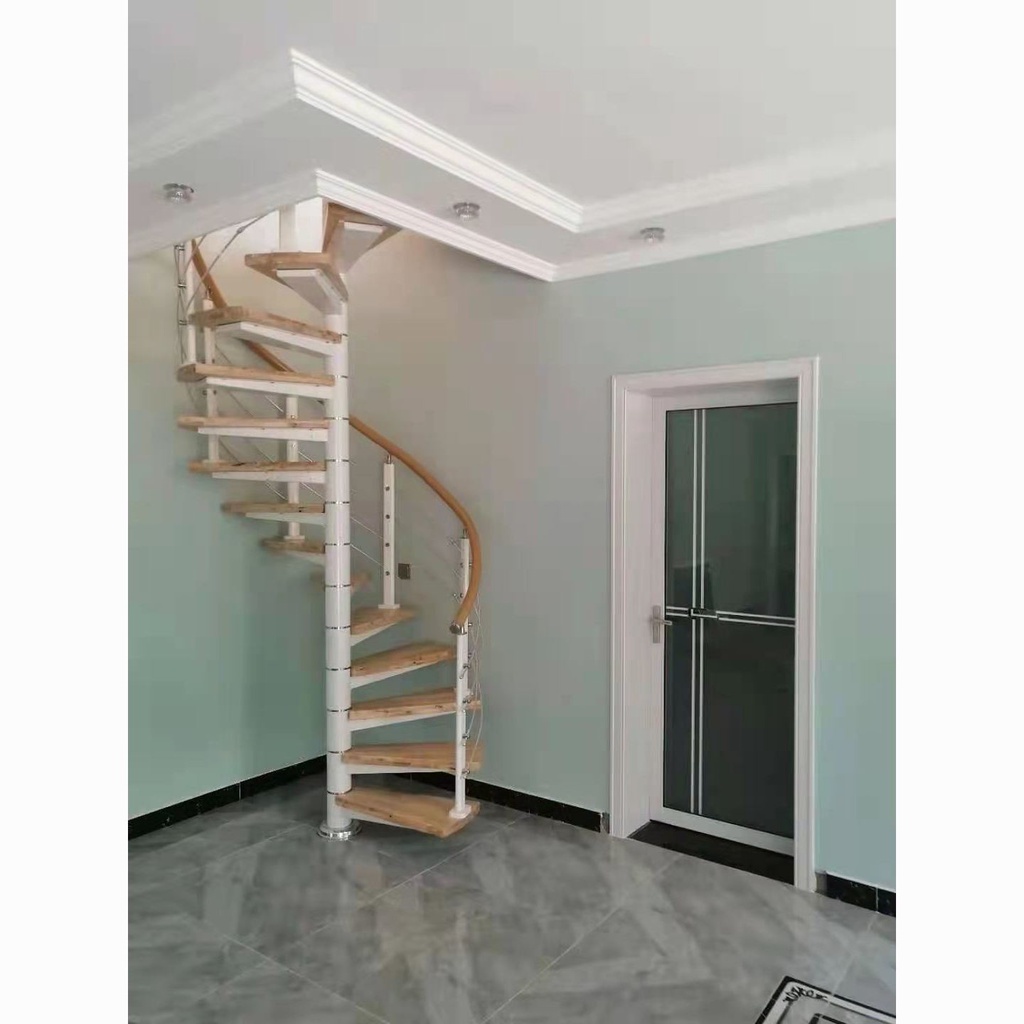 旋轉直梁樓梯復式樓梯家用別墅整體樓梯簡約定做樓梯折疊式伸縮梯櫻桃小丸子精品店