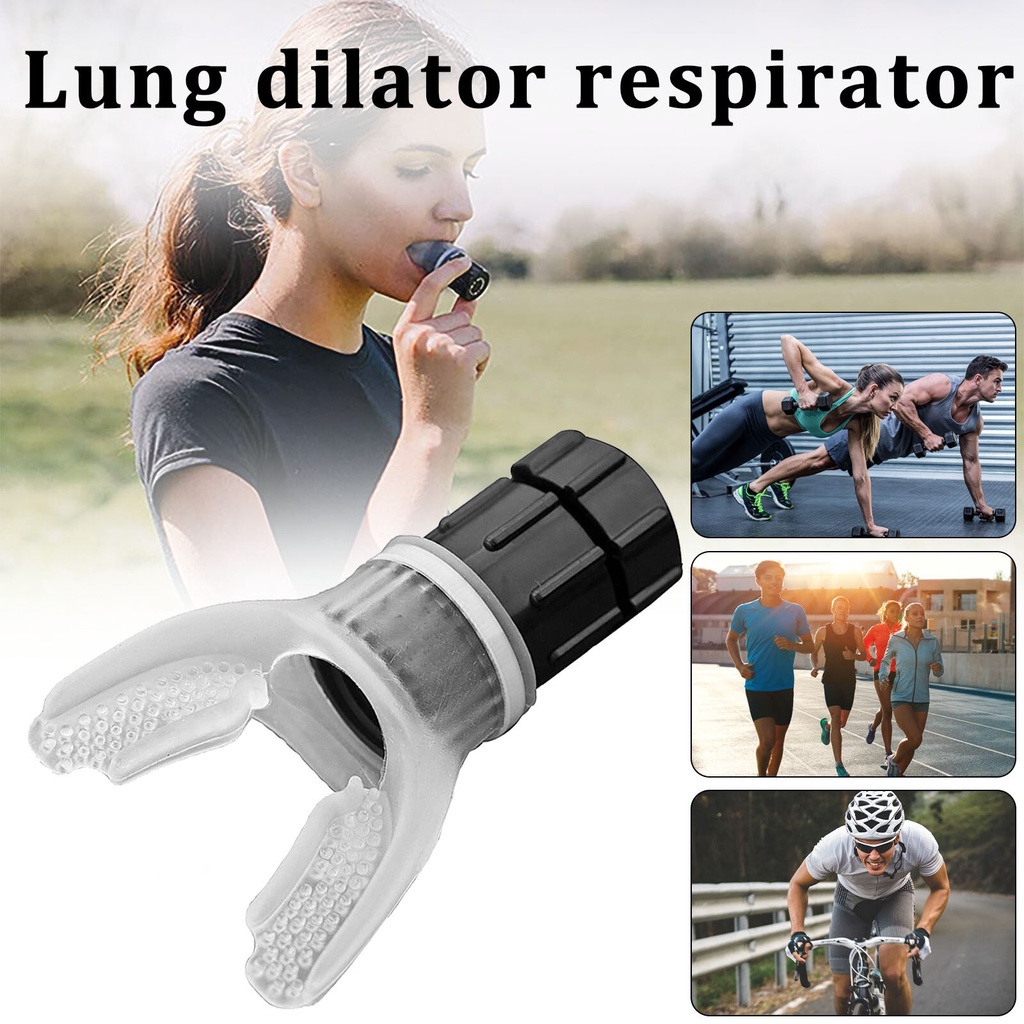 Portable Lung Respirator Fitness Trainer Silicone Mouthpiece