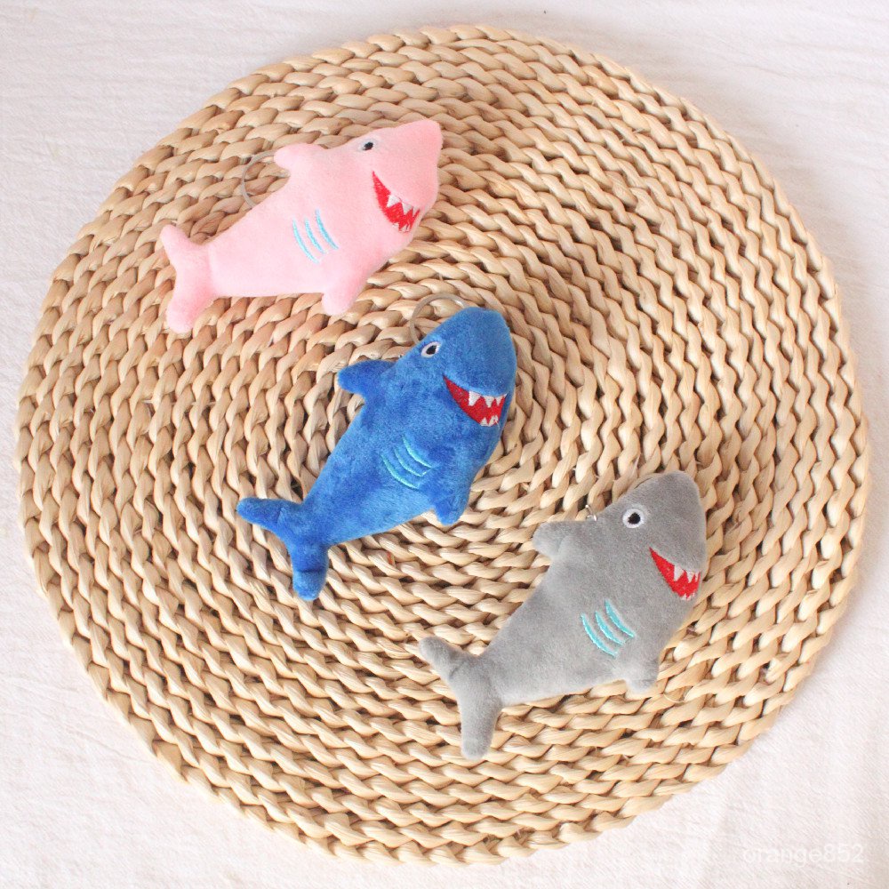海洋可愛動物小鯊魚毛絨玩具服裝掛件鯊魚抓機娃娃公仔活動小禮物