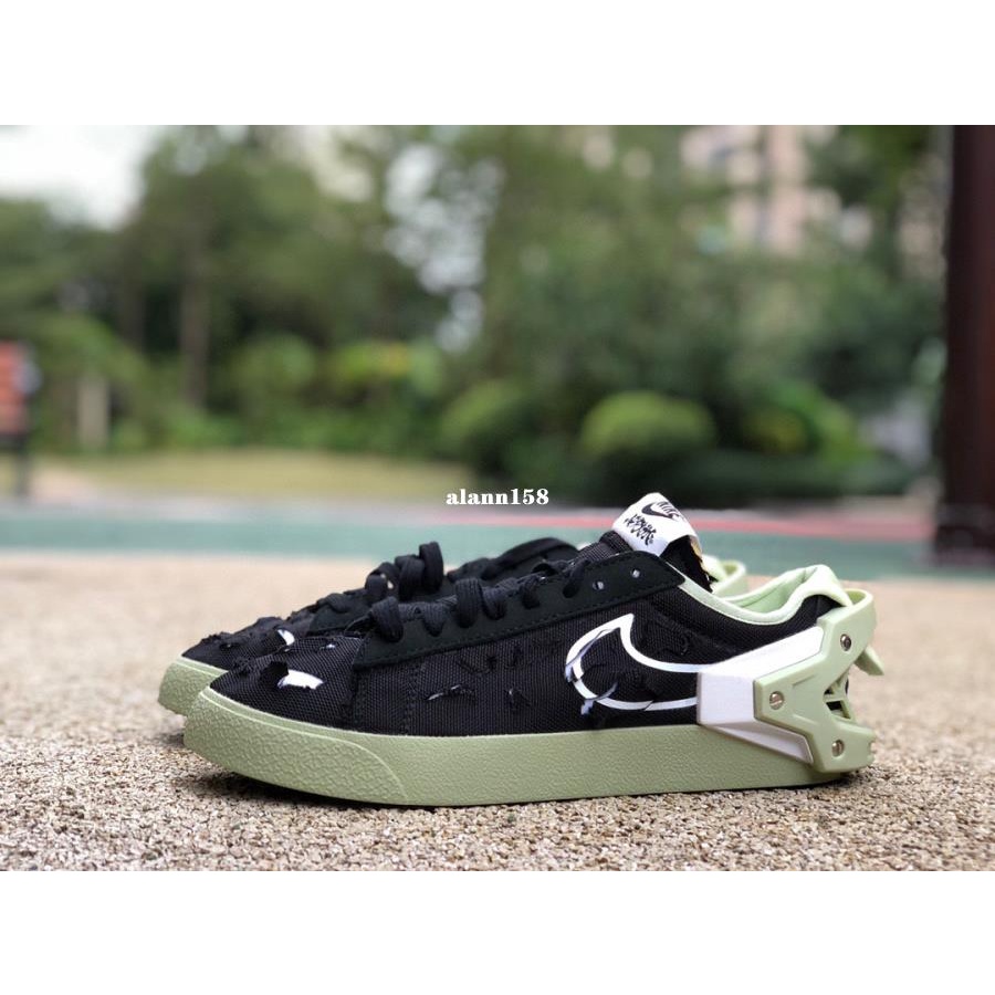 Nike Blazer Low 黑綠 解構 機能 經典 滑板鞋 do9373-001