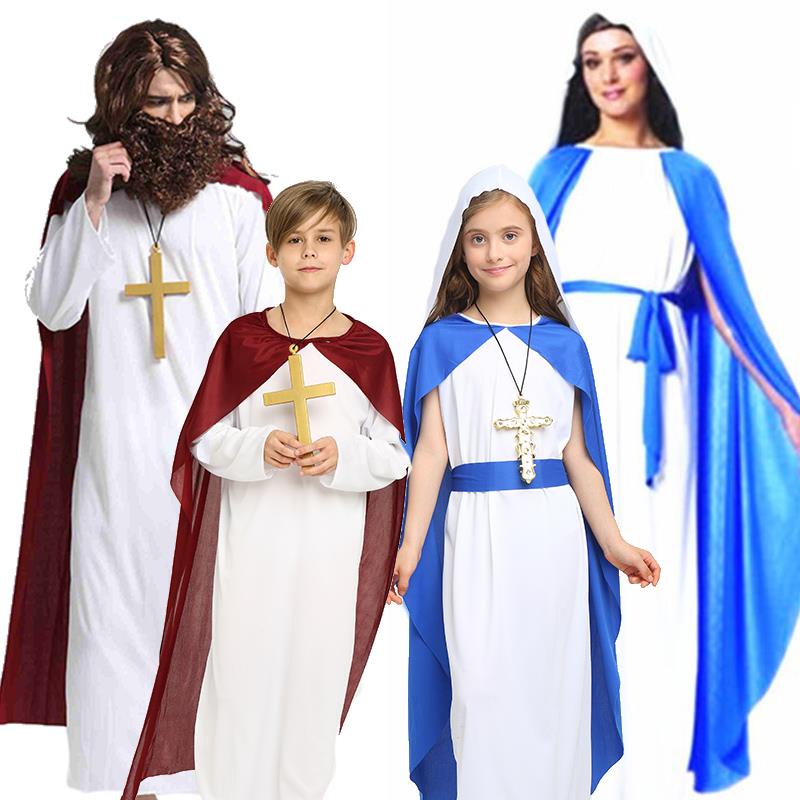 萬聖節復活節耶穌聖母瑪利亞衣服 cosplay話劇牧師修女表演服裝