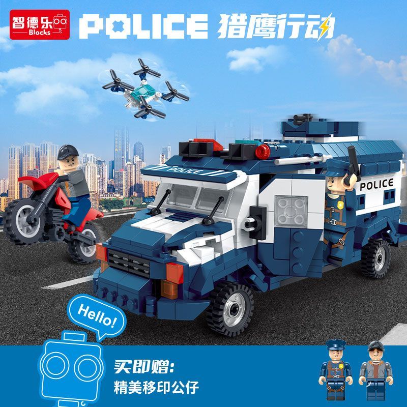 城市積木 玩具 咖寶警察系列沙灘警署總部拼裝積木小顆粒拼裝玩具益智玩具全套