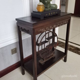 客廳盆景架邊角幾魚缸架奇石桌子實木長條桌老榆木花架置物架客廳 財神桌 佛桌 玄關桌 供臺佛臺 盆景窄桌 長條臥室桌子 K