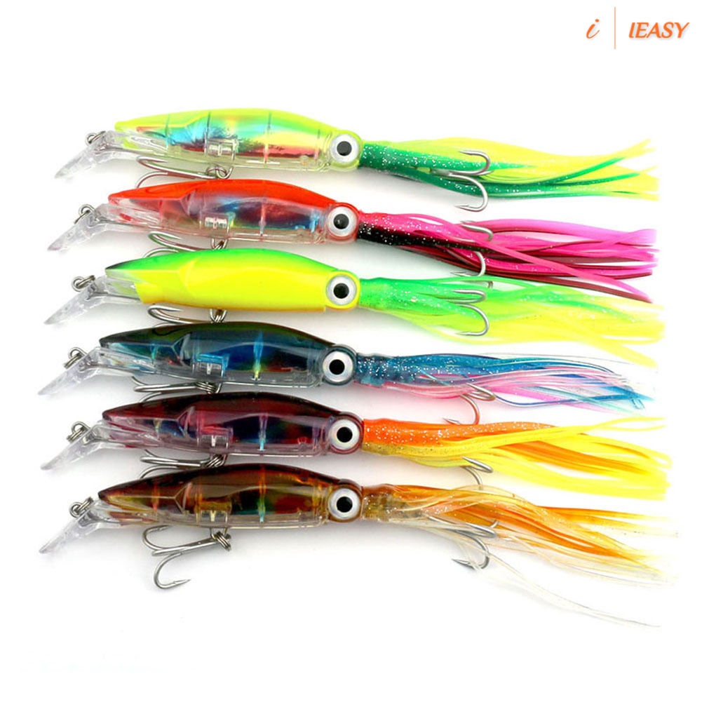 3pcs Squid Jig Artificial Hard Fishing Lures 