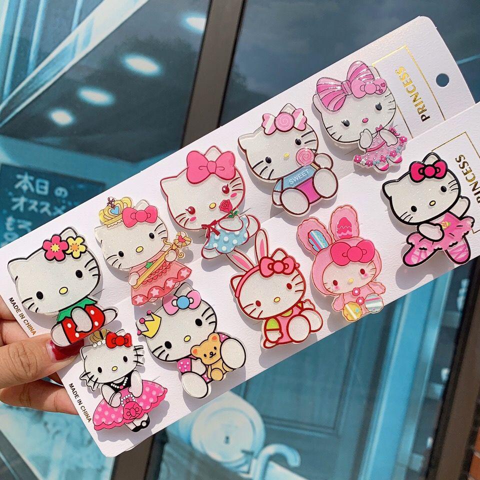 Hello Kitty亞克力夾子 可愛凱緹貓卡通款,閃粉設計,女童少女必備邊夾