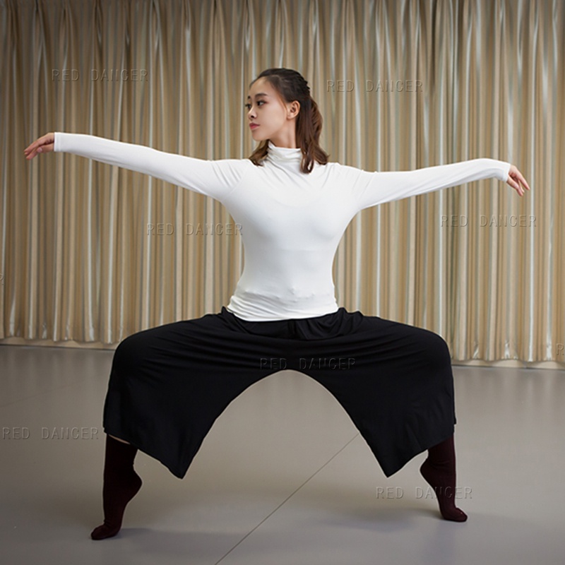 現代舞寬褲古典舞表演男女莫代爾練功服裝寬鬆舞蹈褲瑜伽練功褲