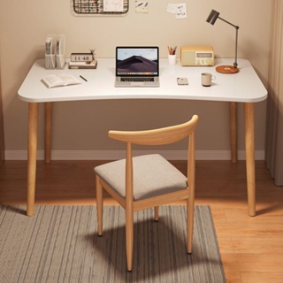 北歐簡約 弧形桌面實木腿書桌電腦桌 大款 100& 80 x73cm