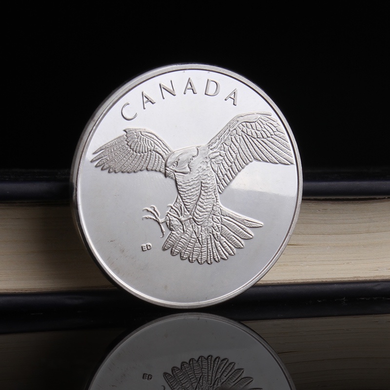 加拿大飛鷹紀念章動物創意裝飾硬幣時尚家居指尖玩具禮品小物件
