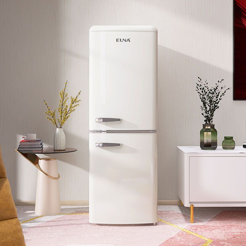 【臺灣專供】優諾BCD-171WR 復古冰箱風冷家用小型冷藏冷凍超薄雙門時尚小冰箱