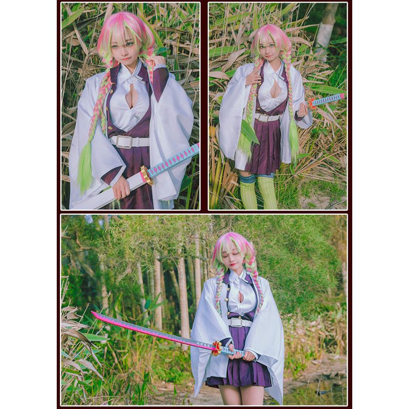 🎀芸依🎀鬼滅之刃cos服 戀柱鬼滅之刃戀柱甘露寺蜜璃cos服鬼殺隊隊服cosplay動漫服裝兒童尺碼cosplay套