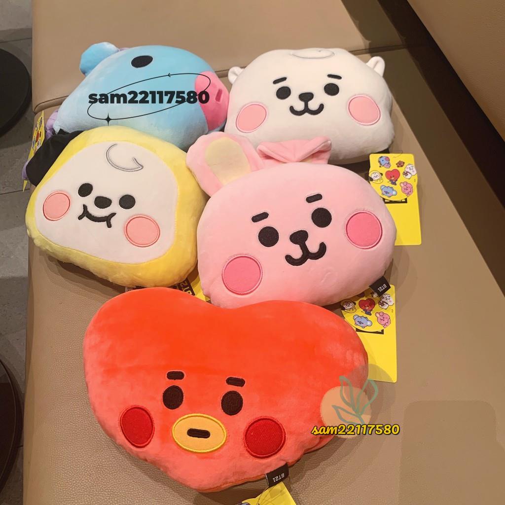 韓國LINE BT21 寶寶系列Q版 防彈少年團BTS卡通毛絨絨寶寶玩偶抱枕 絨毛娃娃 兒童小孩娃娃車枕 手墊汽車枕頭