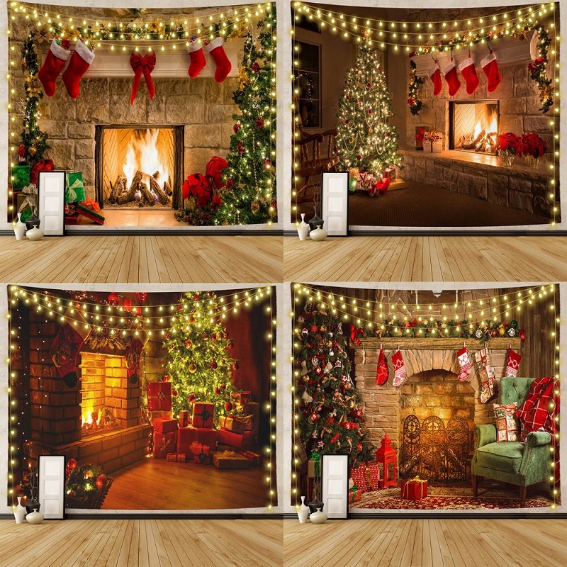 百貨優選 聖誕樹壁毯掛布 多種掛佈可選 北歐ins掛毯 爆款掛毯 掛布 拍攝布景 牆面裝飾 聖誕裝飾背景布A
