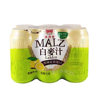 崇德發 白麥汁檸檬風味 330ml x 6【家樂福】