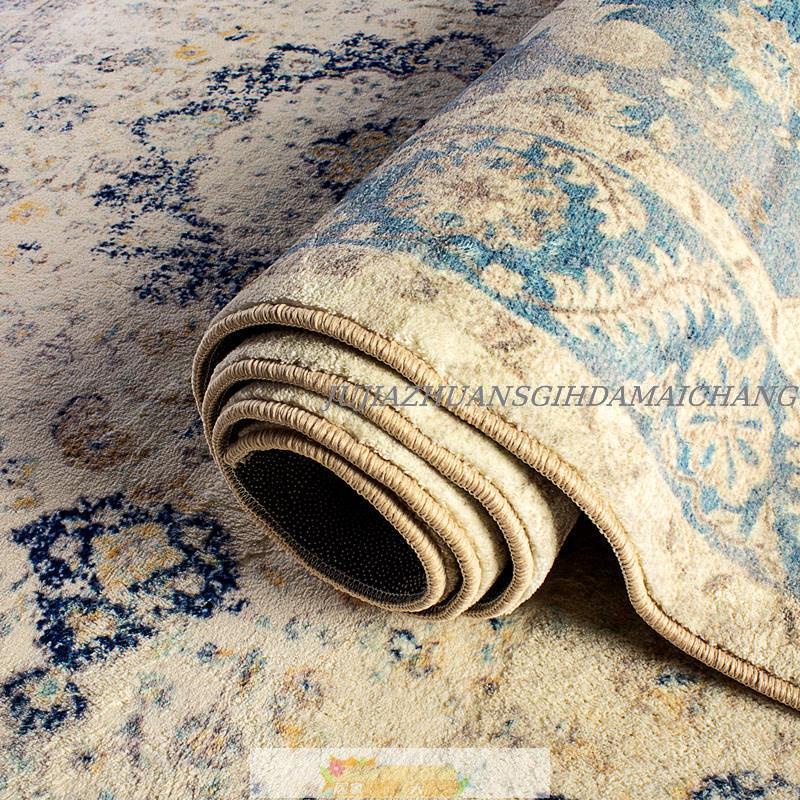地毯 房間地毯 客廳地毯 加厚仿羊絨客廳地毯美式復古沙發茶幾毯民族風書房臥室陽臺床邊毯