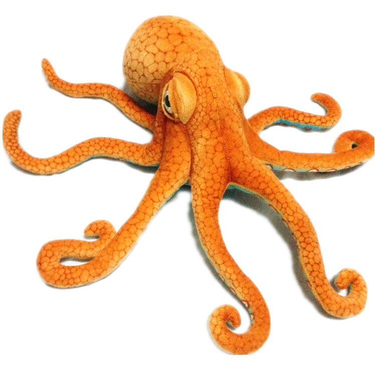 現實生活大章魚魷魚娃娃章魚毛絨玩具枕頭海底動物娃娃創意逼真禮物80cm