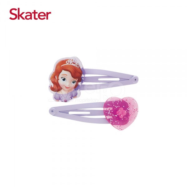 Skater x迪士尼Disney 小公主蘇菲亞Sofia 造型髮夾/髮飾夾/夾子(2支入/套組)(日貨) 墊腳石購物網