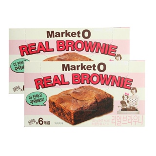 ✨挑吃兔✨韓國進口 好麗友Market O Real Brownie布朗尼蛋糕6入 蛋糕 網紅零食休閒糕點