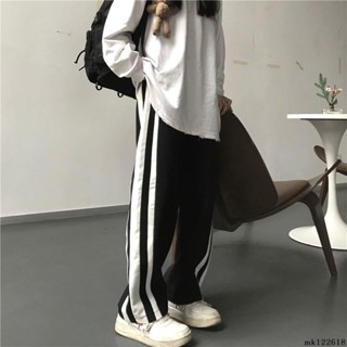 ⚡中大碼女裝⚡加大尺碼長褲寬鬆顯瘦 150公斤內可穿胖妹妹褲子女潮ins運動棉褲休閒胖m特大尺碼200斤槓條闊腿